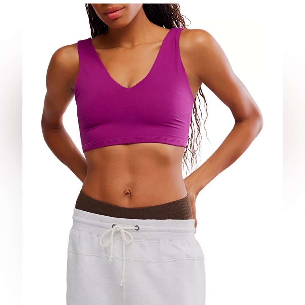 FP Movement Never Better Sports Bra Deep Mulberry XS NWT